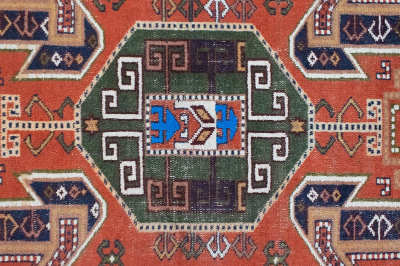 Tapis Turkaman - 160 x 125 cm - orange