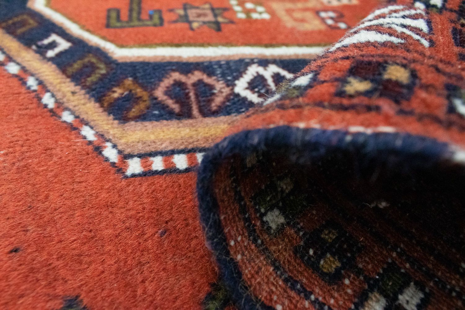 Tapis Turkaman - 160 x 125 cm - orange
