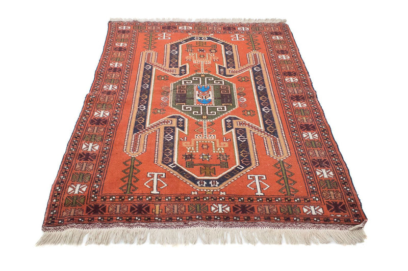 Tapis Turkaman - 160 x 125 cm - orange