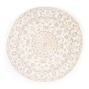 Tapis persan - Nain - Royal ronde  - 150 x 150 cm - beige