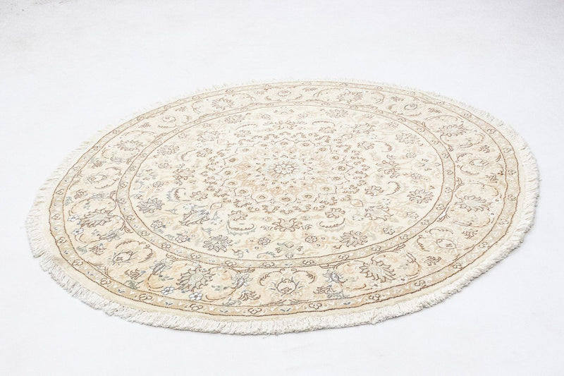 Tapis persan - Nain - Royal ronde  - 150 x 150 cm - beige