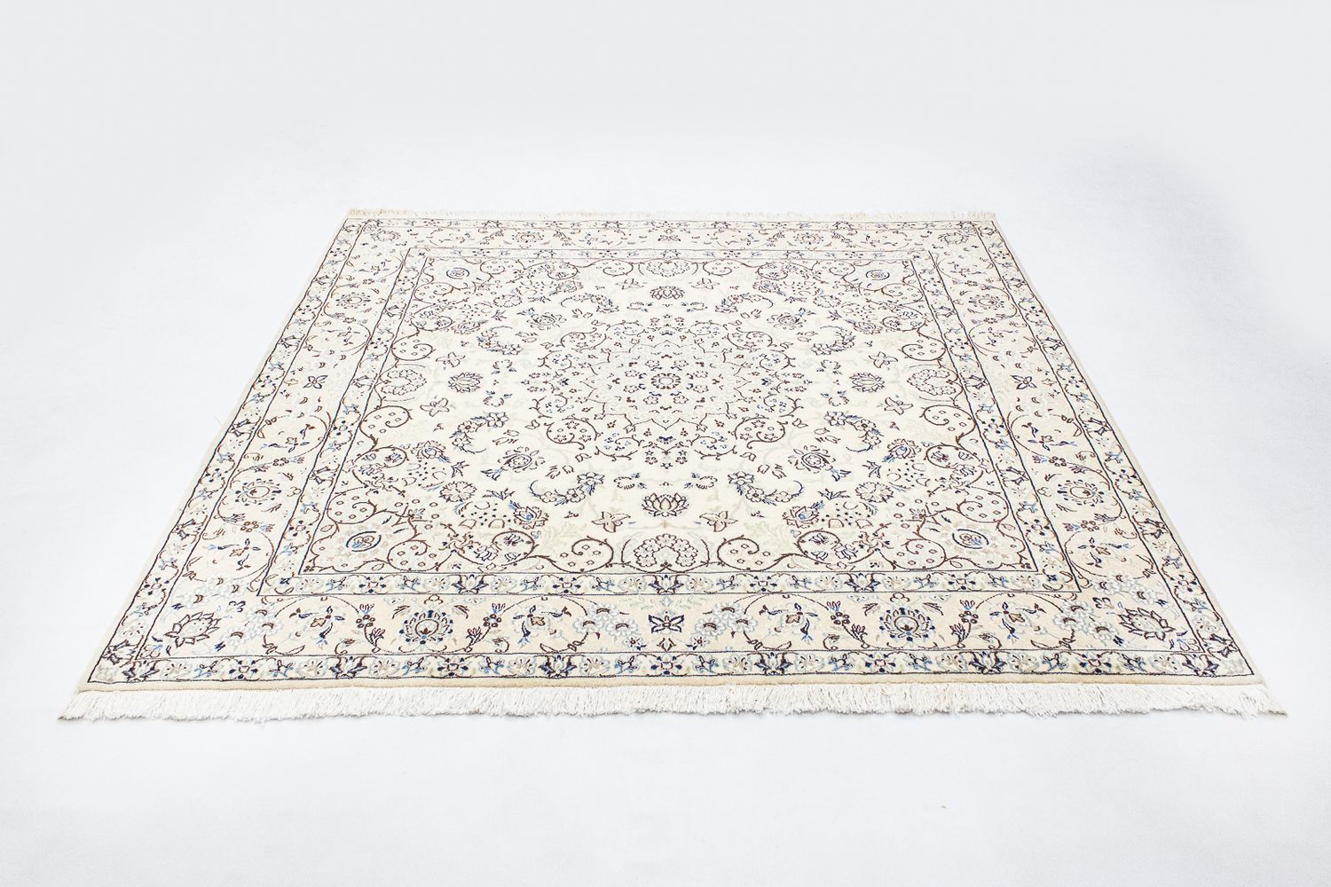 Tapis persan - Nain - Royal carré  - 200 x 193 cm - beige
