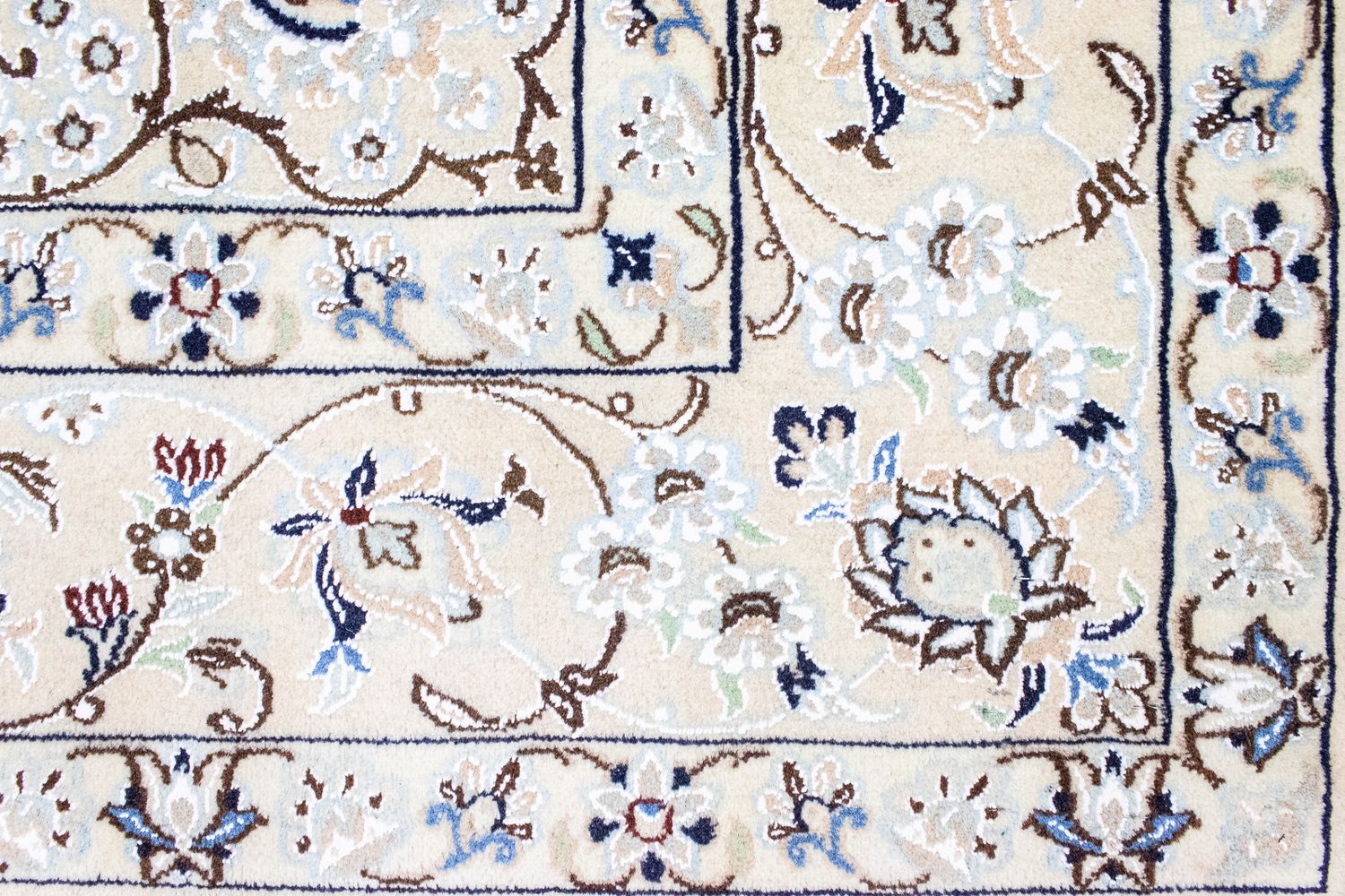 Tapis persan - Nain - Royal carré  - 200 x 193 cm - beige