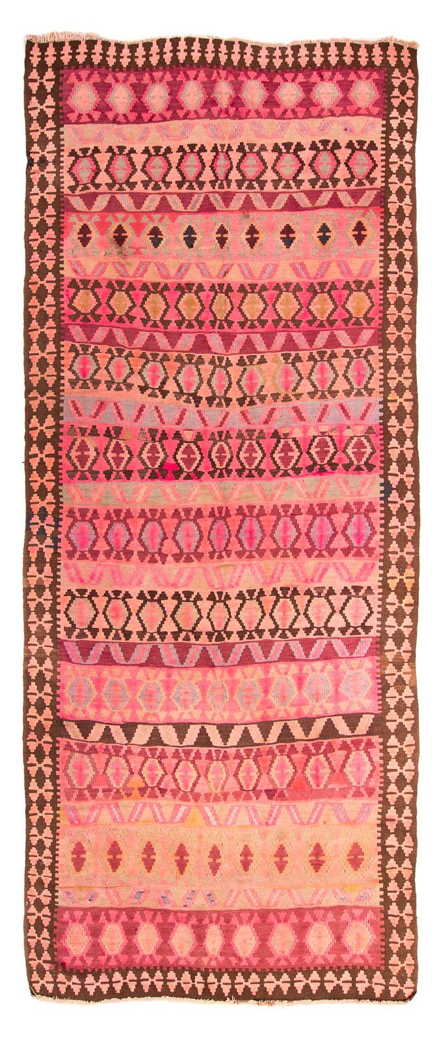 Tapis de couloir Tapis Kelim - Vieux - 390 x 178 cm - multicolore