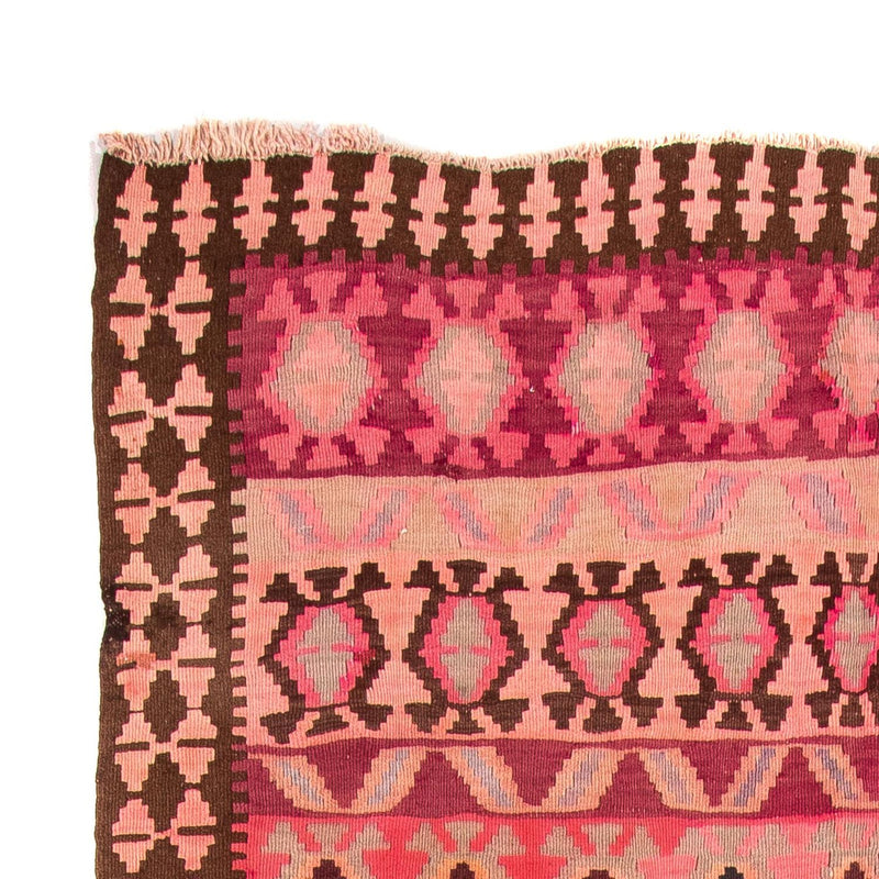 Tapis de couloir Tapis Kelim - Vieux - 390 x 178 cm - multicolore