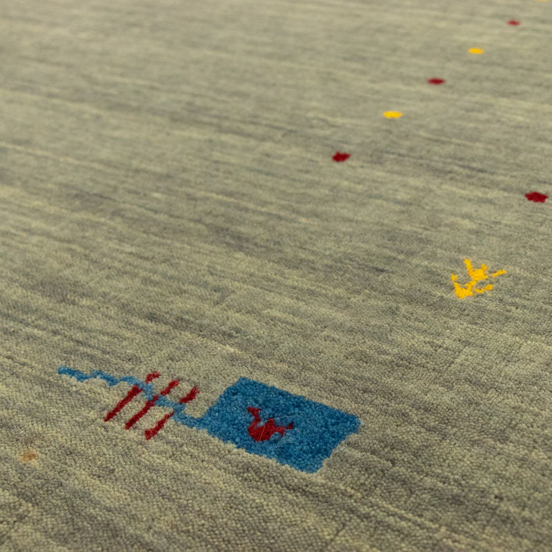 Tapis Gabbeh - Softy - 201 x 141 cm - argent