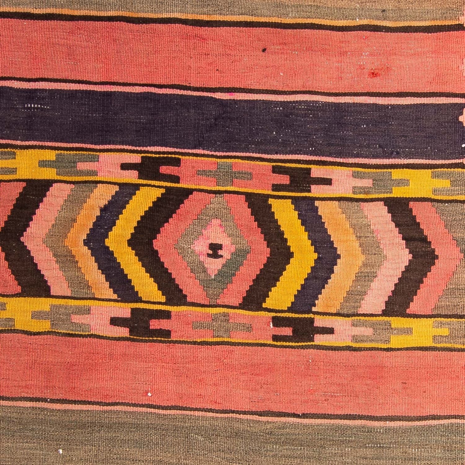 Tapis de couloir Tapis Kelim - Vieux - 300 x 125 cm - multicolore