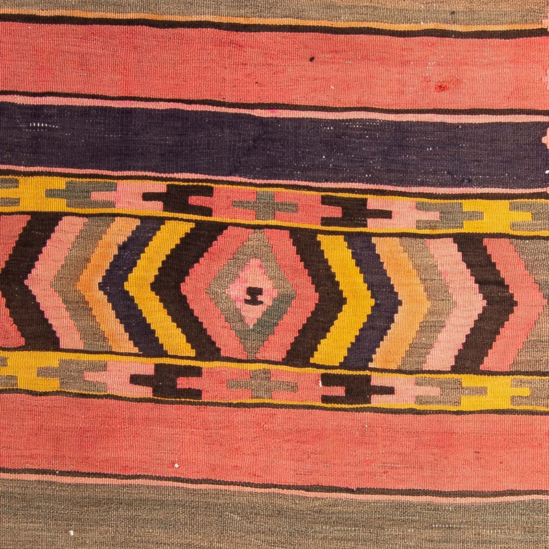 Tapis de couloir Tapis Kelim - Vieux - 300 x 125 cm - multicolore