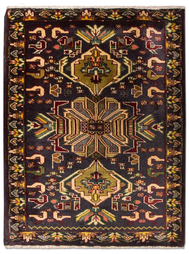 Tapis persan - Classique - 90 x 70 cm - bleu foncé