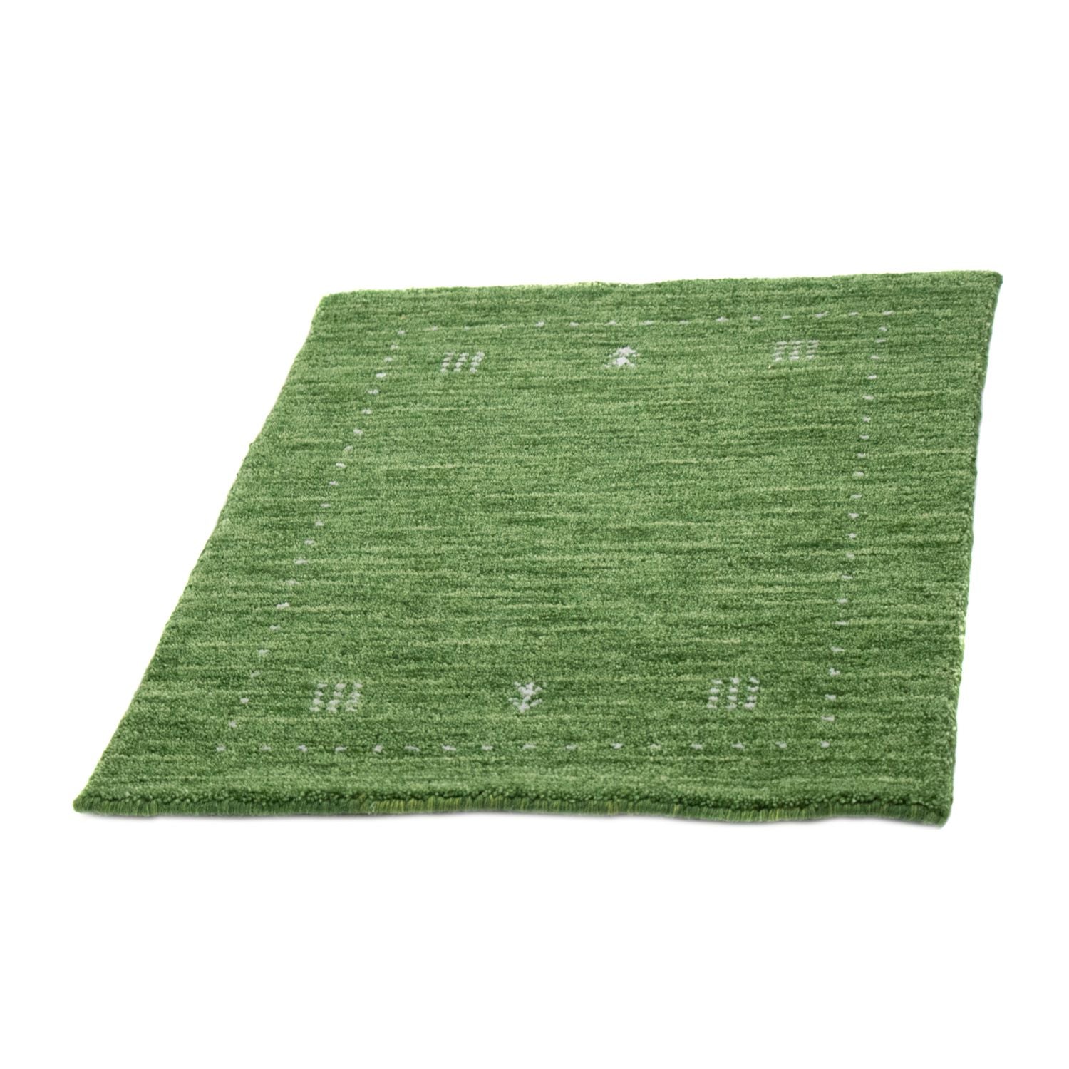 Gabbeh Teppich - Softy 88 x 62 cm - grün