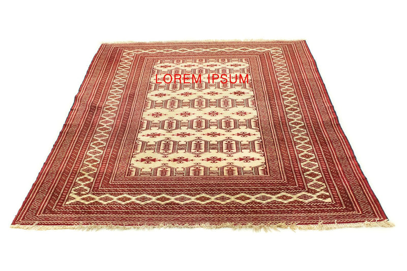 Tapis Turkaman - 185 x 135 cm - rouge