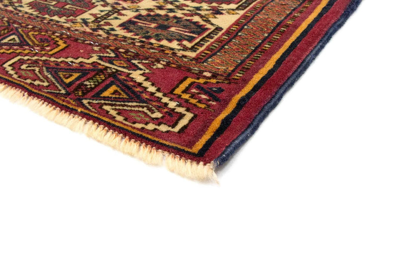 Tapis afghan - Boukhara - 106 x 94 cm - rouge
