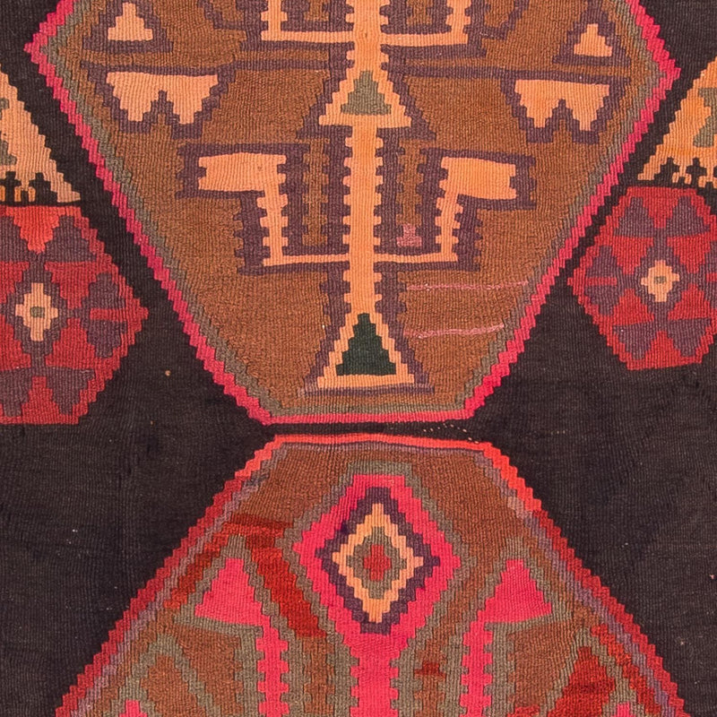 Tapis de couloir Tapis Kelim - Vieux - 340 x 150 cm - multicolore