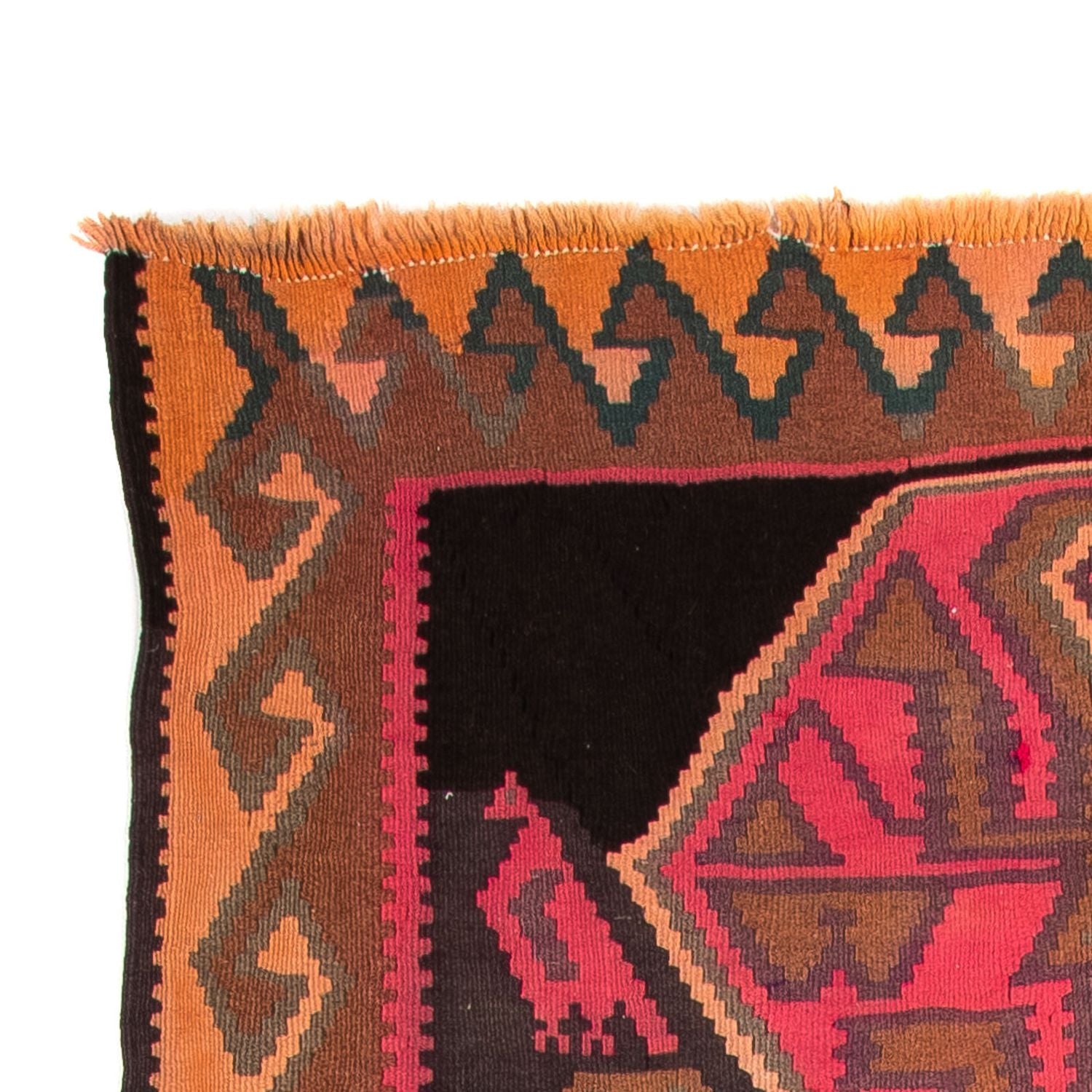 Tapis de couloir Tapis Kelim - Vieux - 340 x 150 cm - multicolore