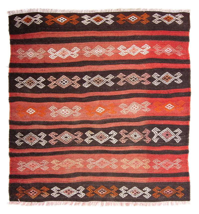Tapis Kelim - Vieux carré  - 135 x 115 cm - multicolore