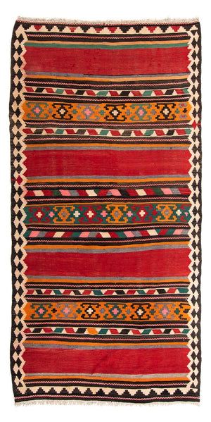Tapis de couloir Tapis Kelim - Vieux - 270 x 145 cm - multicolore