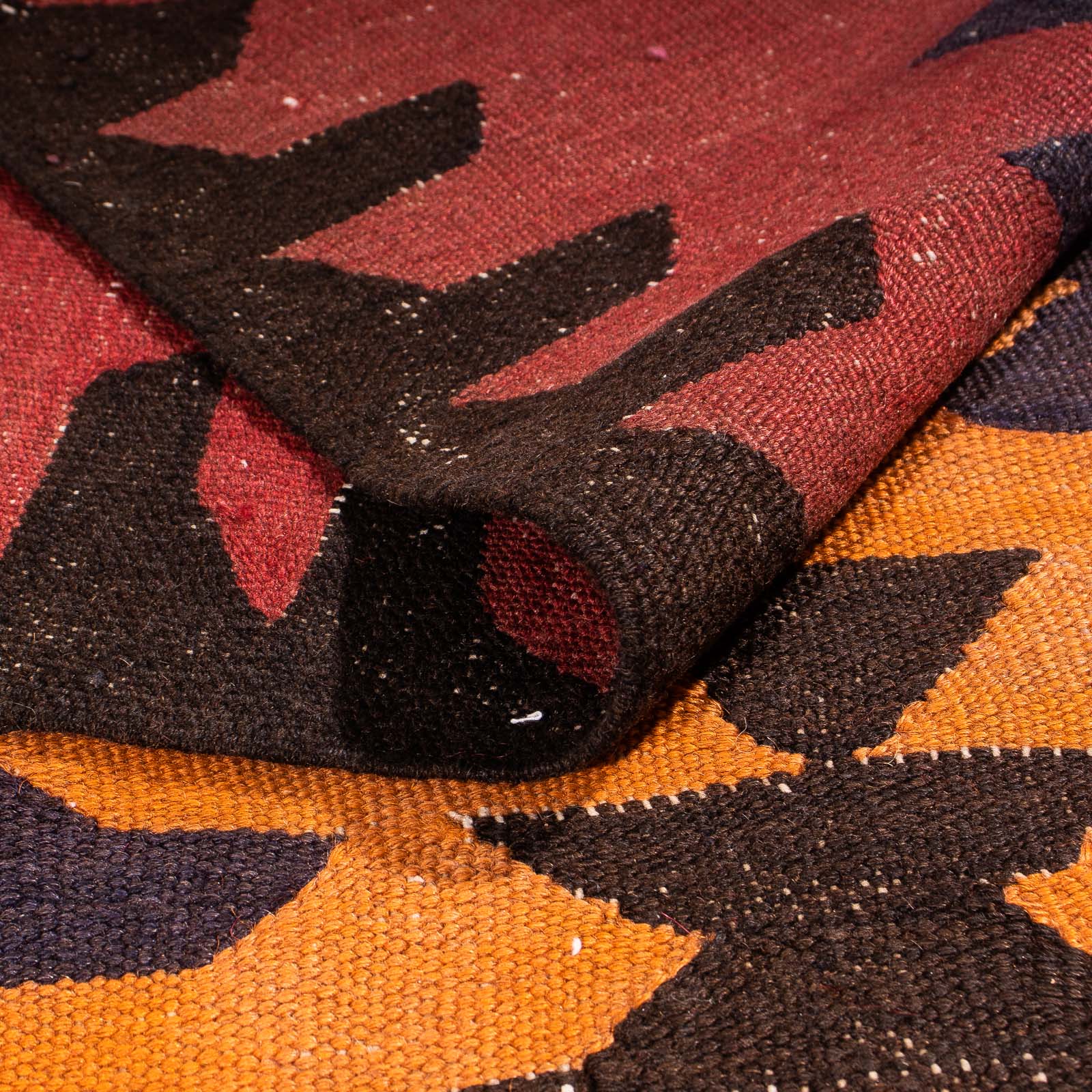 Tapis de couloir Tapis Kelim - Vieux - 390 x 130 cm - multicolore