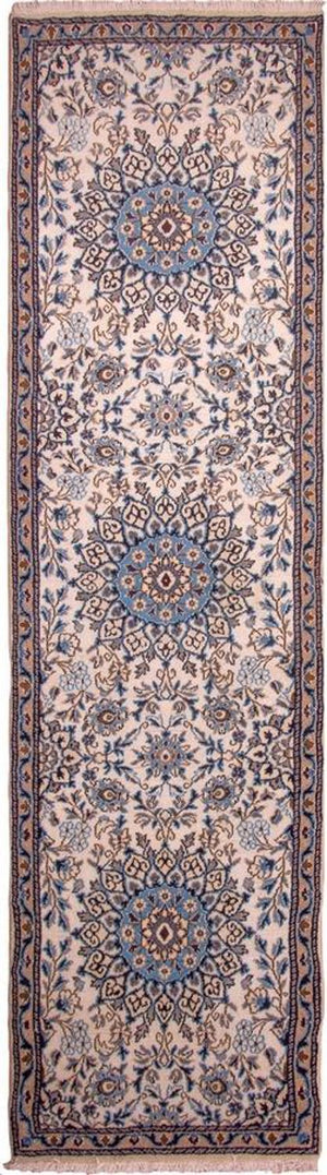 Tapis de couloir Tapis persan - Nain - Royal - 295 x 81 cm - beige