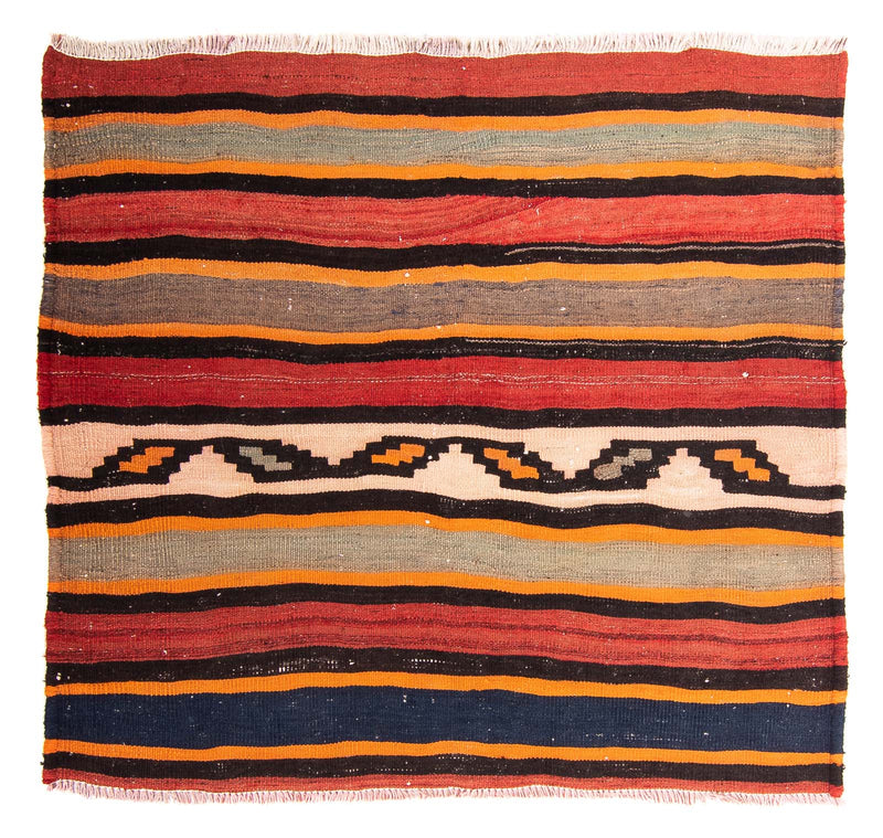 Tapis Kelim - Vieux carré  - 130 x 120 cm - multicolore