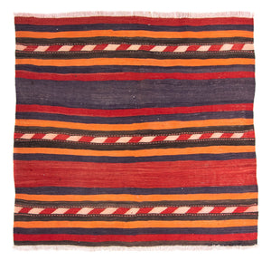 Tapis Kelim - Vieux - 160 x 150 cm - multicolore