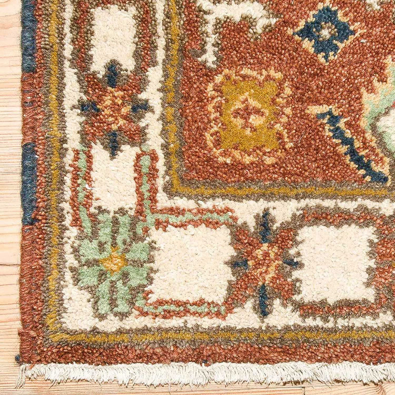 Tapis oriental - 123 x 64 cm - rouille