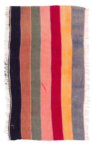 Tapis Kelim - Vieux - 110 x 65 cm - multicolore