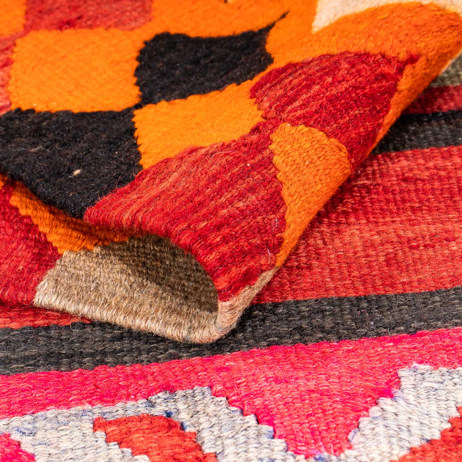Tapis de couloir Tapis Kelim - Vieux - 370 x 130 cm - multicolore