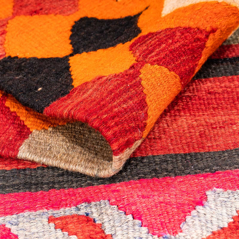 Tapis de couloir Tapis Kelim - Vieux - 370 x 130 cm - multicolore