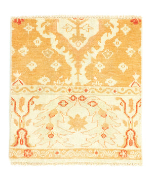 Tapis en laine carré  - 65 x 62 cm - beige