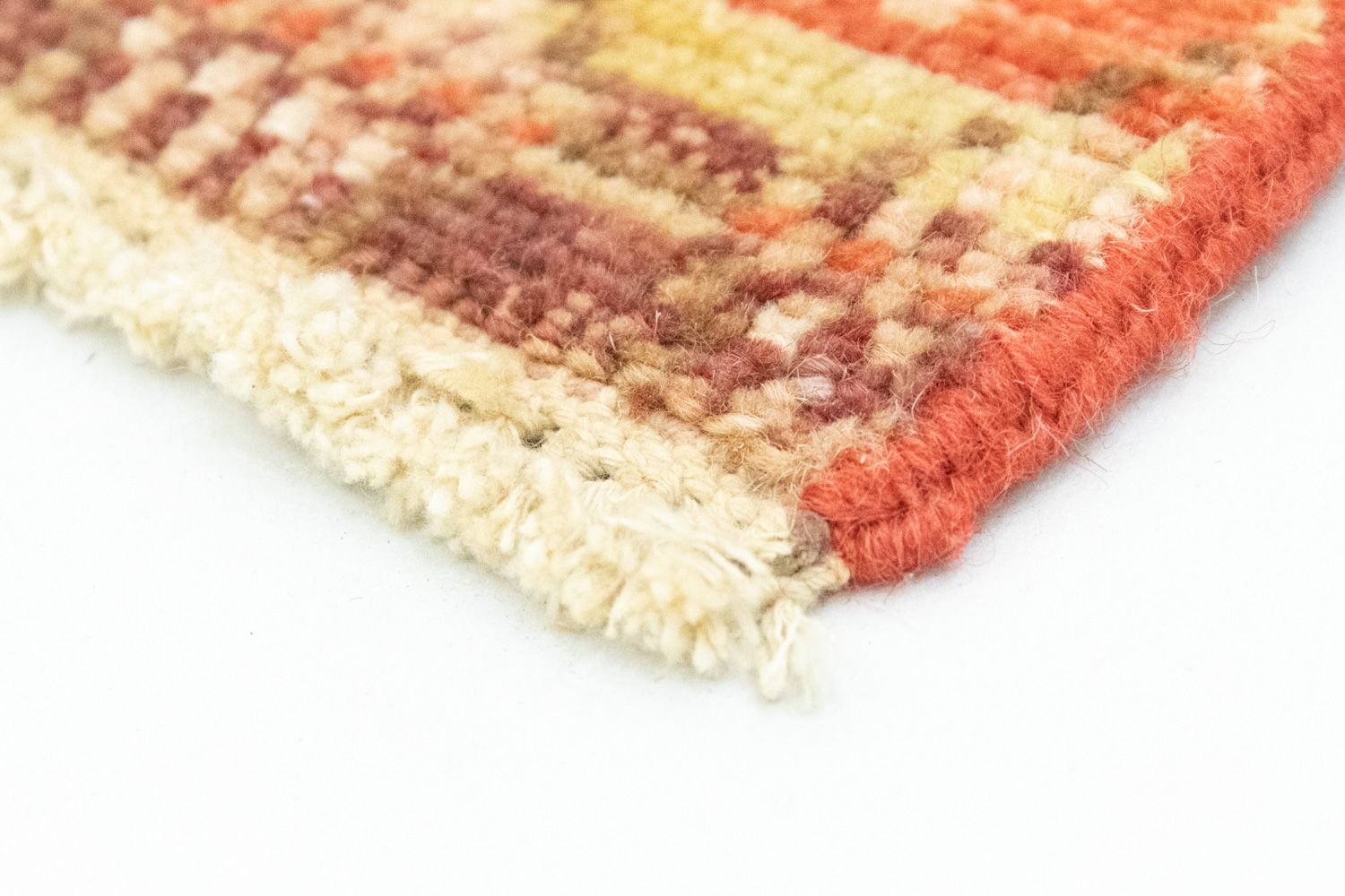 Tapis design carré  - 59 x 58 cm - orange