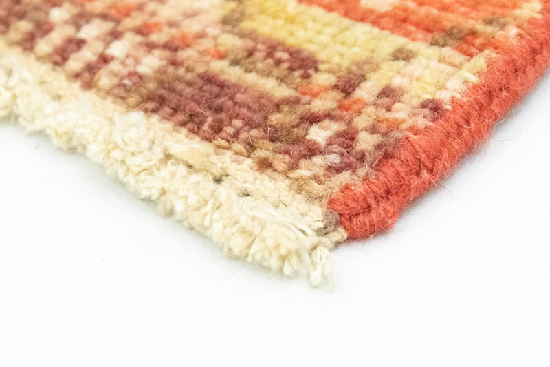 Tapis design carré  - 59 x 58 cm - orange