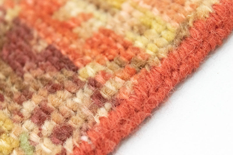 Tapis design carré  - 59 x 58 cm - orange