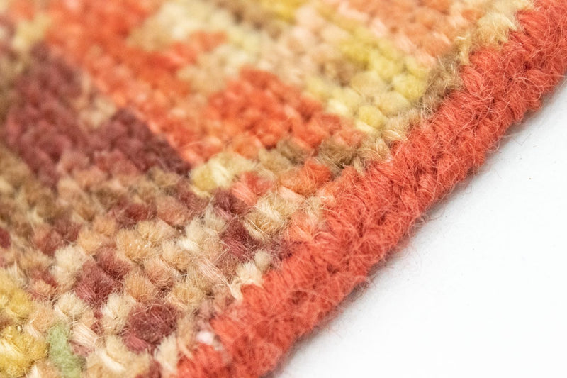 Tapis design carré  - 59 x 58 cm - orange