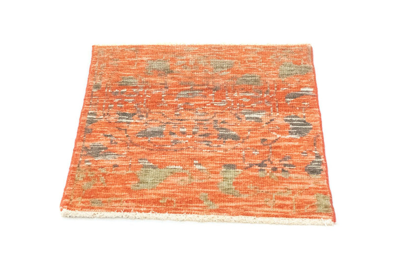 Tapis design carré  - 61 x 60 cm - orange