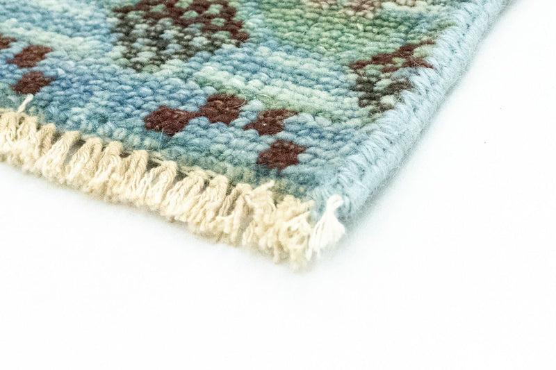 Tapis en laine - 92 x 63 cm - bleu clair