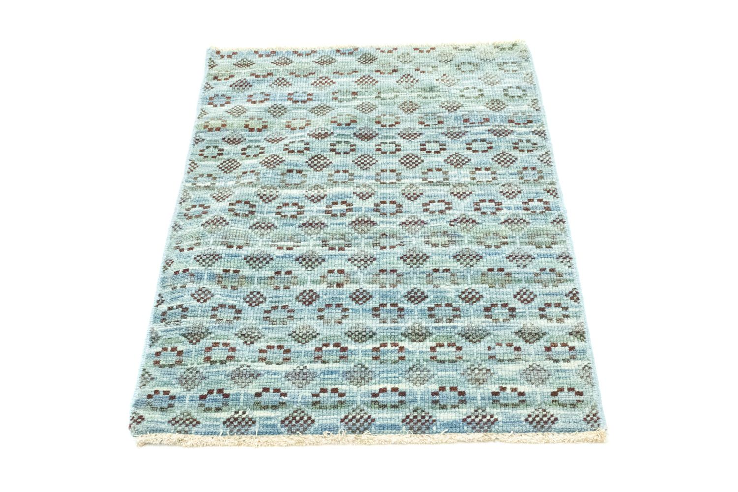 Tapis en laine - 92 x 63 cm - bleu clair