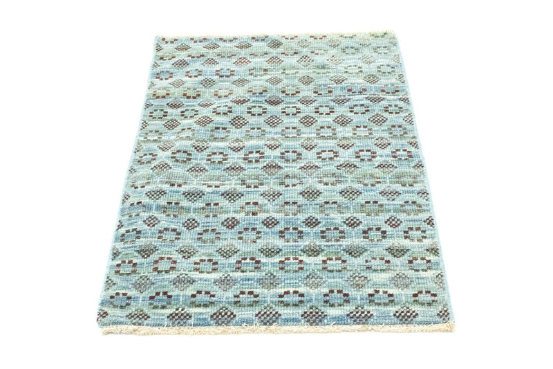 Tapis en laine - 92 x 63 cm - bleu clair