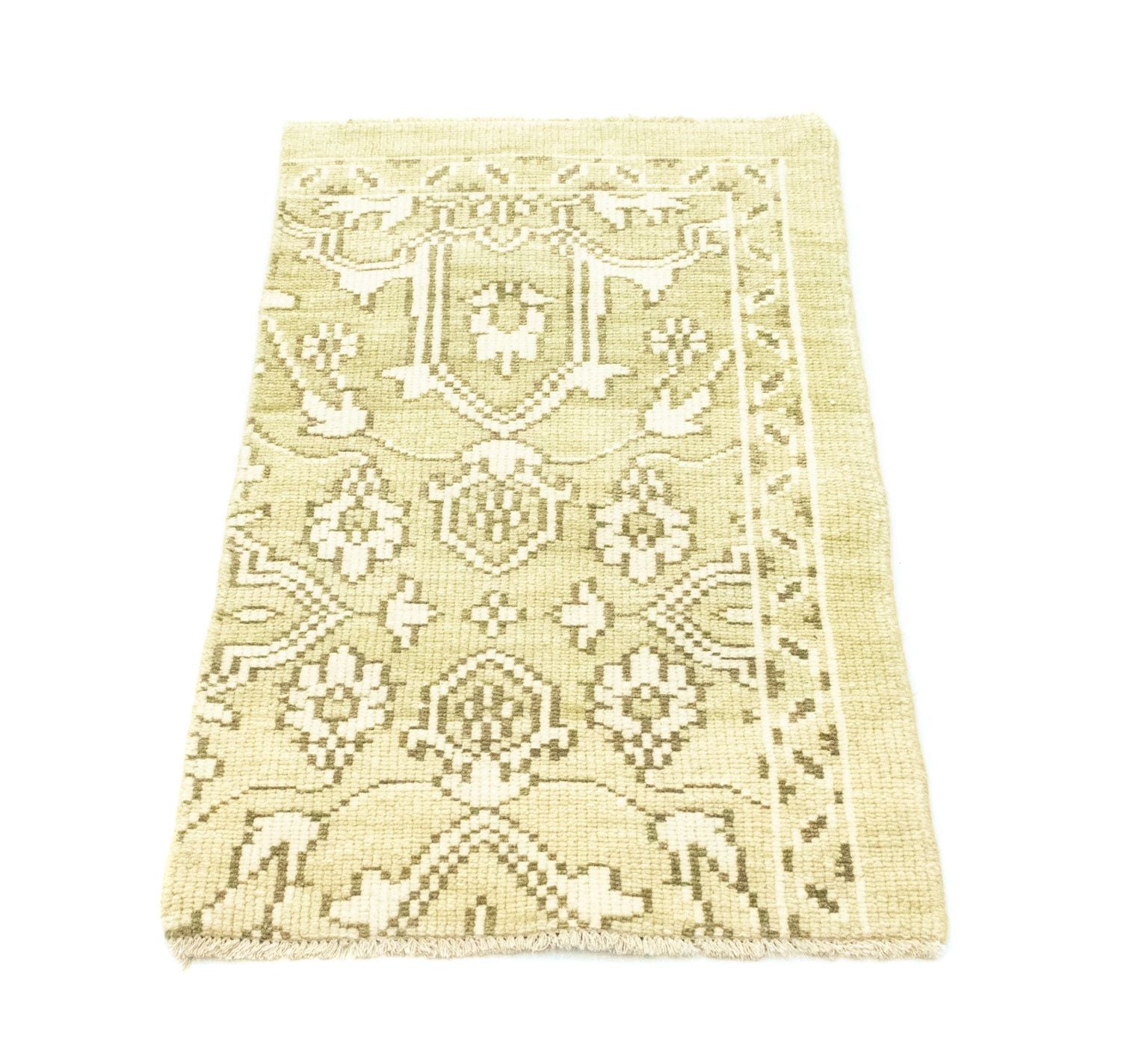 Tapis en laine - 100 x 60 cm - vert clair