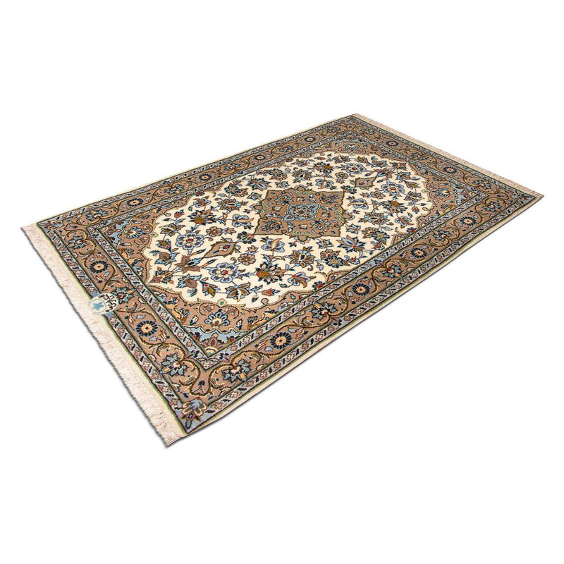 Tapis persan - Keshan - 125 x 79 cm - beige