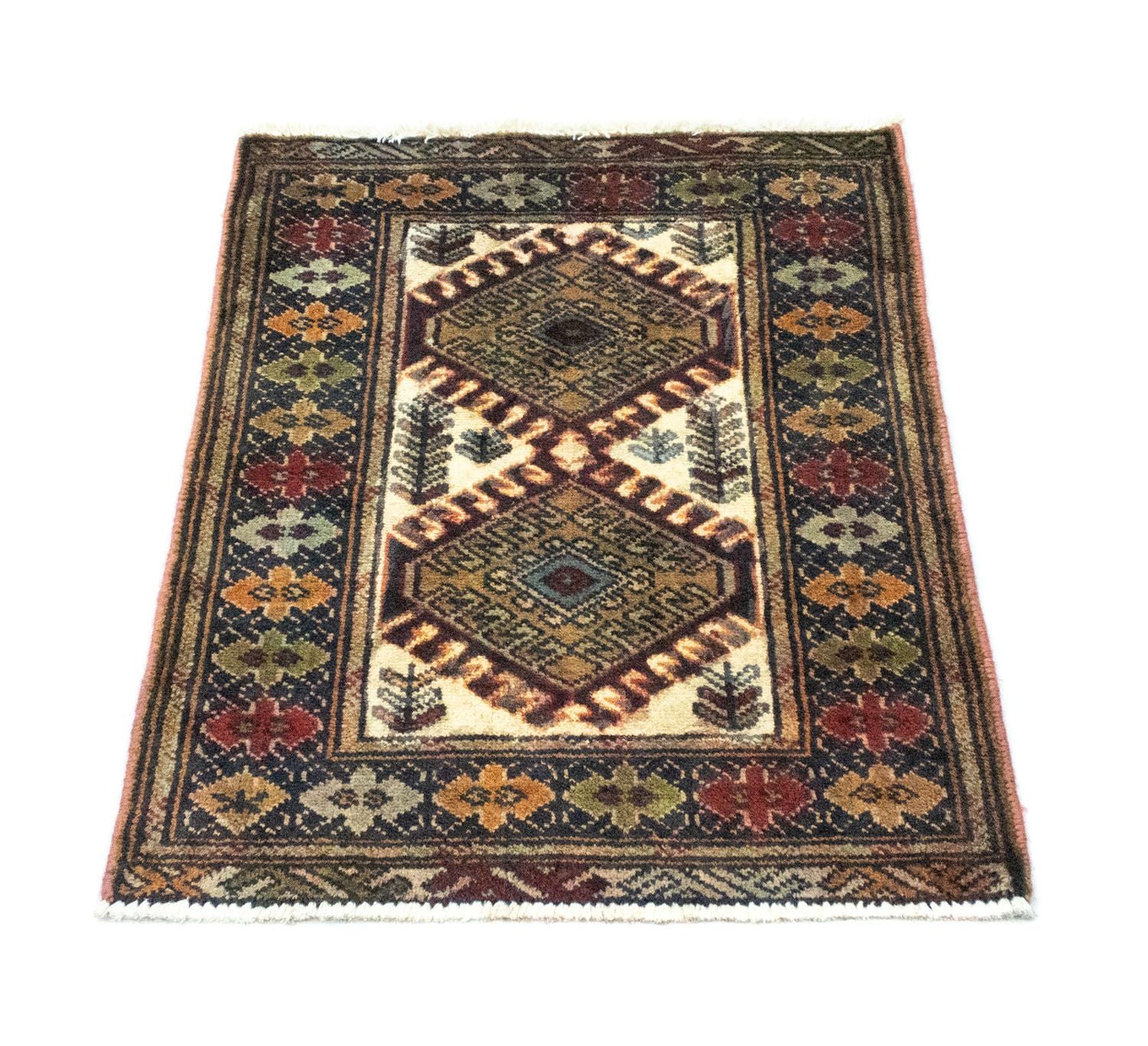 Tapis Turkaman - 86 x 60 cm - beige