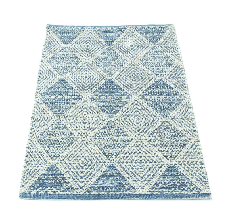 Tapis Kelim - Tendance - 92 x 62 cm - bleu clair