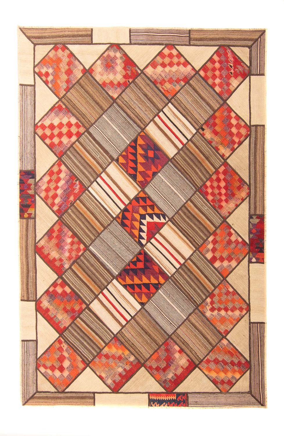 Tapis patchwork - 230 x 160 cm - multicolore
