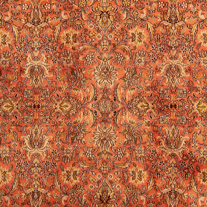 Tapis en soie - Soie du Cachemire - 276 x 187 cm - rouille