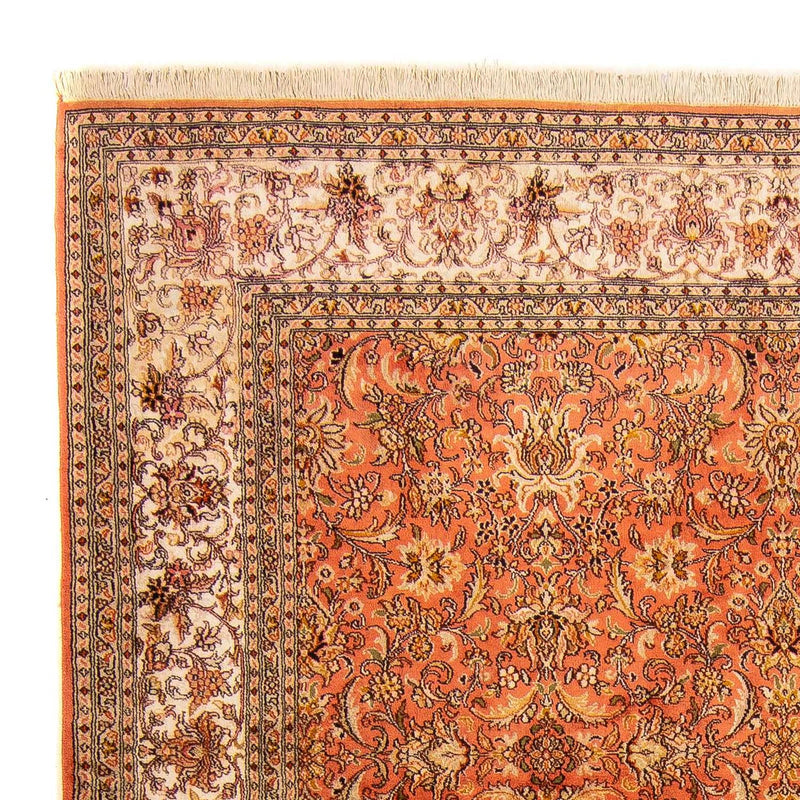 Tapis en soie - Soie du Cachemire - 276 x 187 cm - rouille