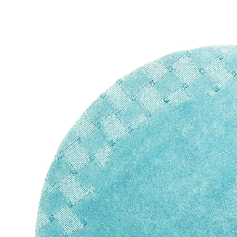 Nepal Teppich 151 x 151 cm - hellblau