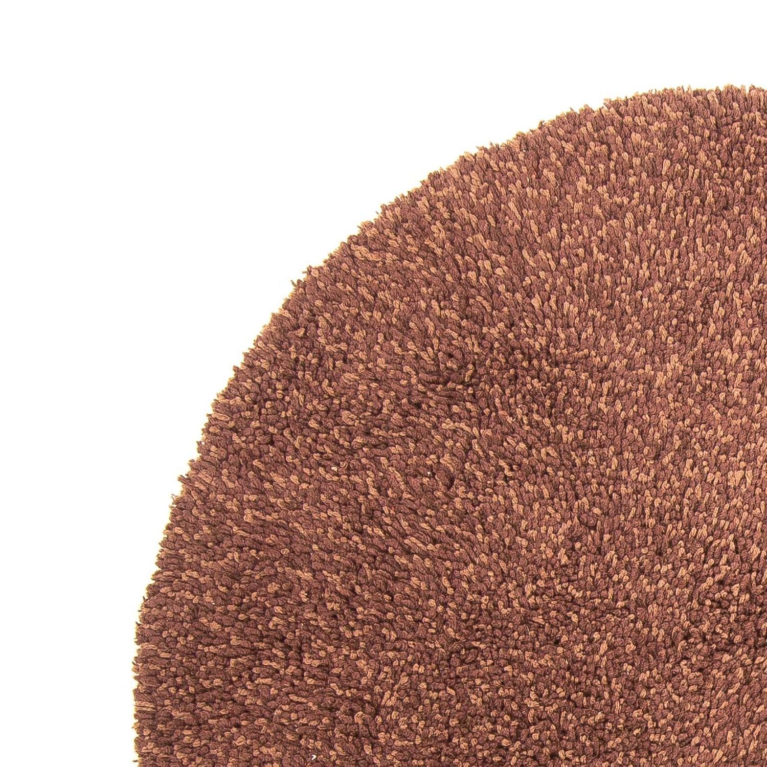 Tapis à poils longs ronde  - 150 x 150 cm - marron