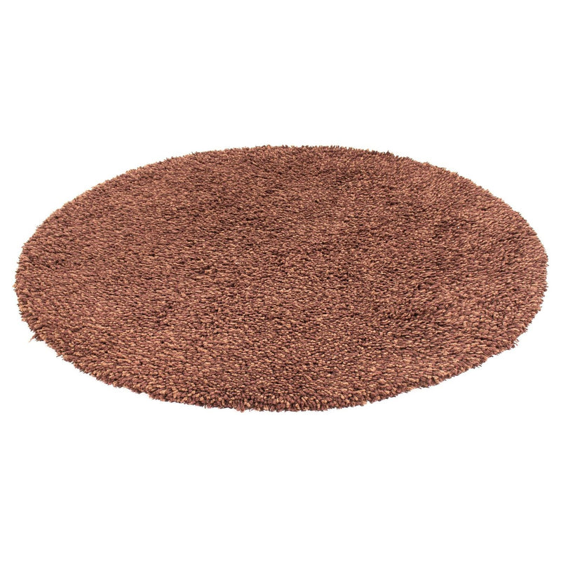 Tapis à poils longs ronde  - 150 x 150 cm - marron