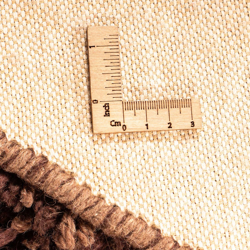 Tapis à poils longs ronde  - 150 x 150 cm - marron
