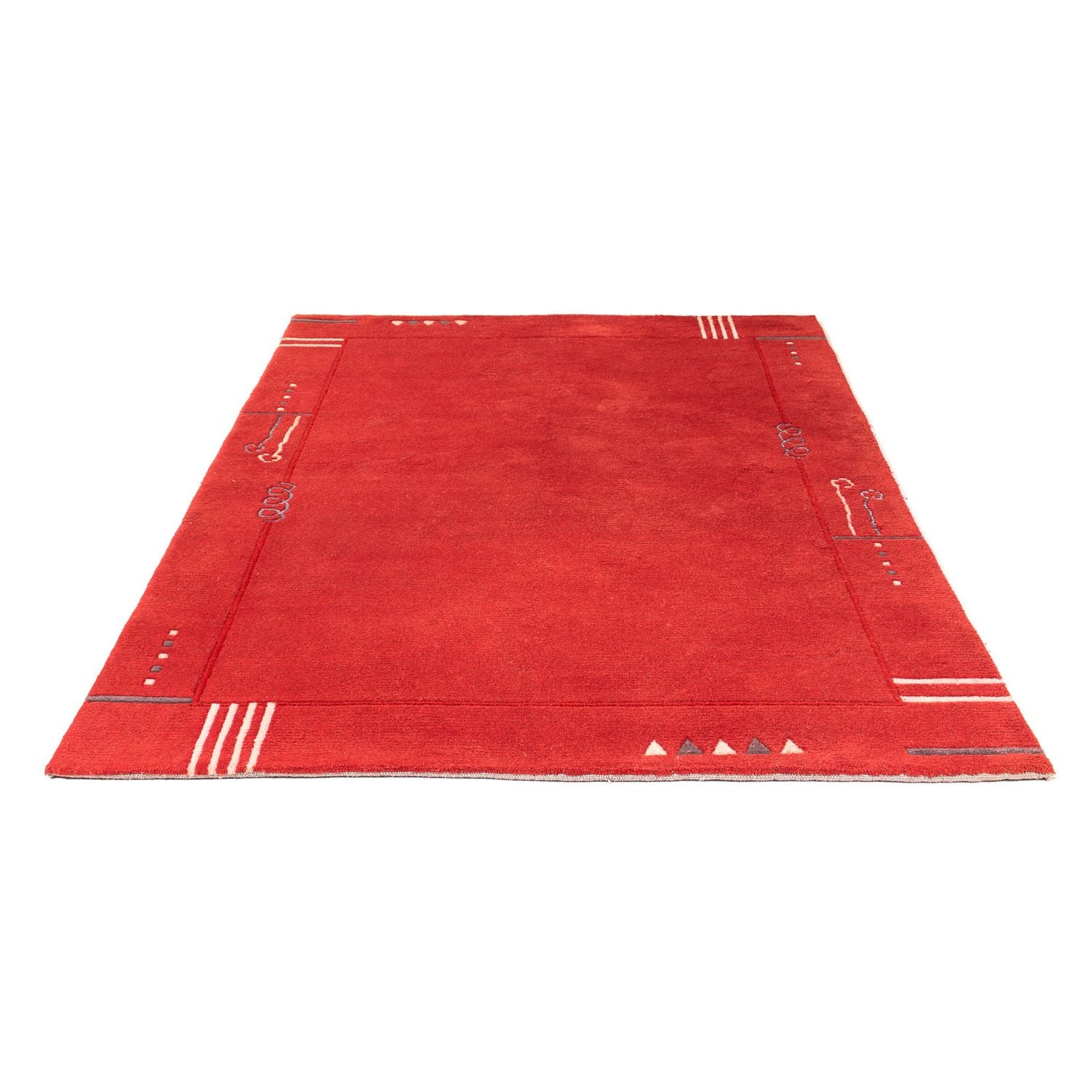 Tapis Népalais - 228 x 162 cm - rouge