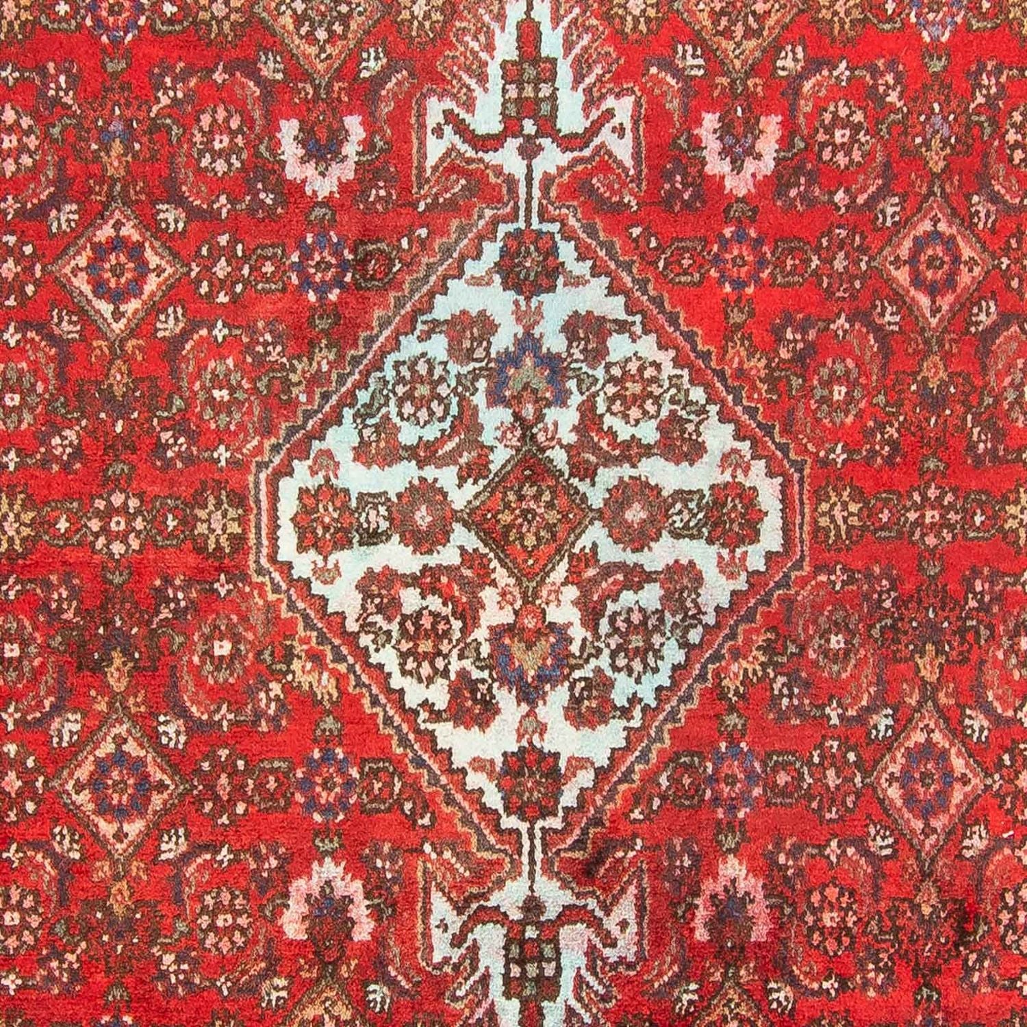 Tapis persan - Nomadic carré  - 313 x 305 cm - rouge foncé